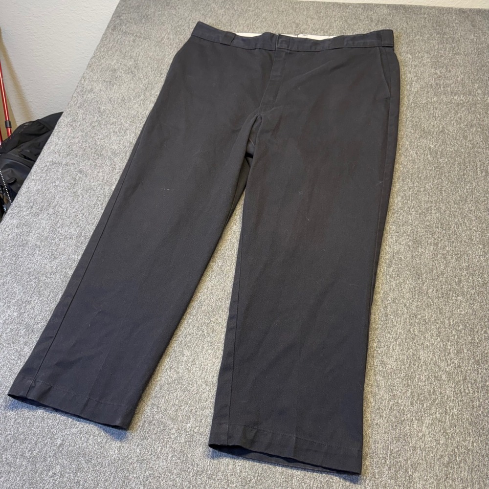 Dickies 874 Original Fit Work Pants Mens 42x30 Black Straight Leg Trousers